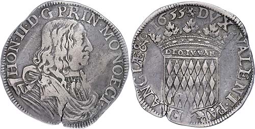 Monaco Scudo, 1655, Honor_ II., ... 