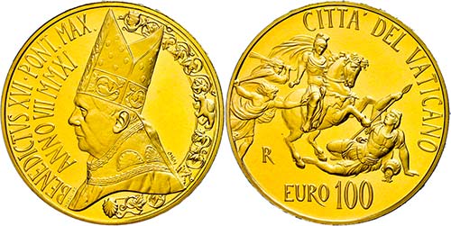 Vatican 100 Euro, Gold, 2011, ... 