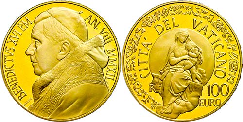 Vatican 100 Euro, Gold, 2012, ... 