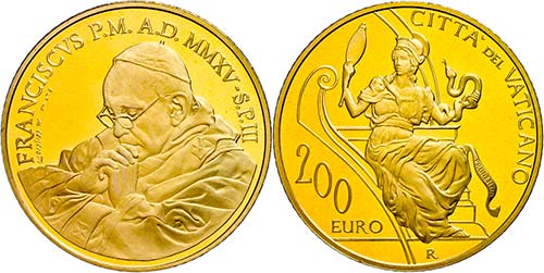 Vatican 200 Euro, Gold, 2015, ... 