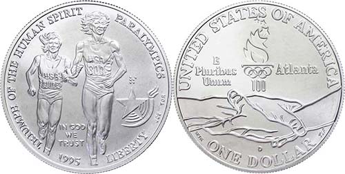 Coins USA 1 Dollar, silver, 1995, ... 