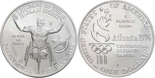 Coins USA 1 Dollar, silver, 1996, ... 