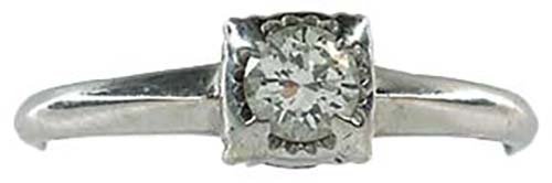 Rings Diamond solitaire ring. 20th ... 