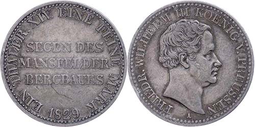 Prussia Thaler, 1829, Friedrich ... 