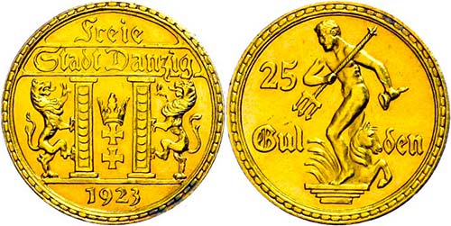 Coins German Areas Gdansk, 25 ... 