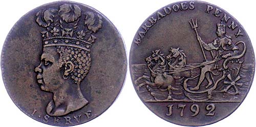 Barbados 1 penny, 1792, KM Tn 10, ... 