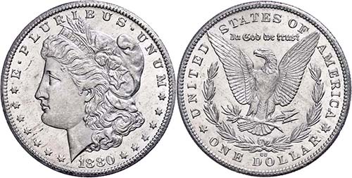 Coins USA Dollar, 1880, carson ... 