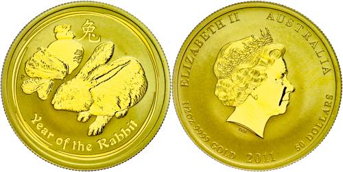 Australia 50 Dollars, Gold, 2011, ... 