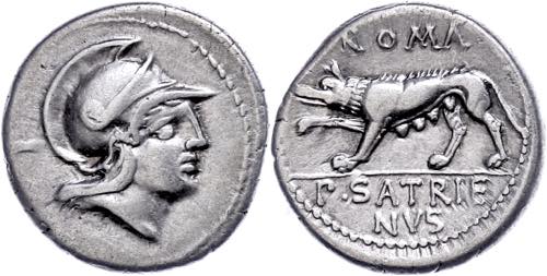 Coins Roman Republic P. Satrienus, ... 