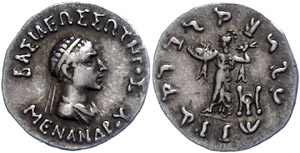 Baktrien 155-130 v. Chr., Drachme, ... 