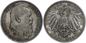 Bayern 3 Mark, 1911, Luitpold, zum ... 