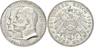 Hessen 5 Mark, 1904, Ernst Ludwig, ... 