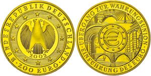 Münzen Bund ab 1946 200 Euro, ... 