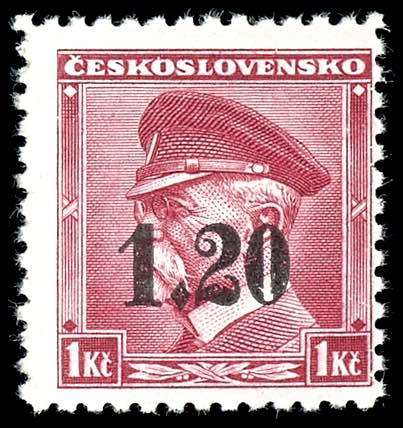 Asch 1, 20 on 1 Kc. Postal stamp, ... 