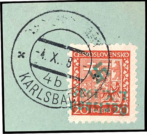 Karlsbad 3 Heller postal stamp ... 