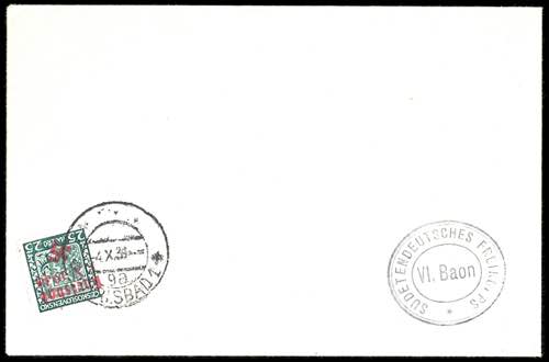 Karlsbad 25 Heller postal stamp ... 