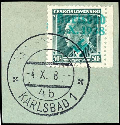 Karlsbad 50 Heller postal stamp ... 