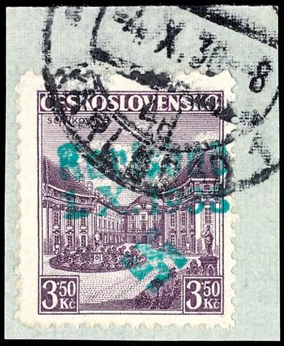 Karlsbad 3 Kc. Postal stamp with ... 