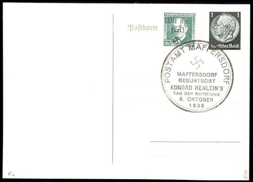 Maffersdorf 50 H. Postal stamp ... 