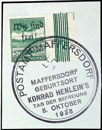 Maffersdorf 50 H. Airmail with ... 