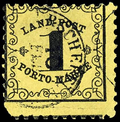 Postage Use Stamps Baden 1 Kr. On ... 