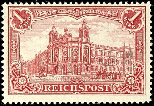German Reich 1 Mark Reichspost, ... 
