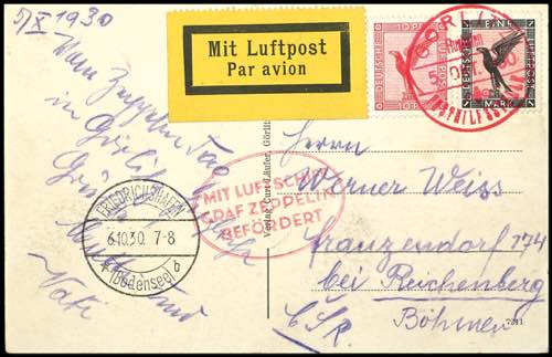 Zeppelin Mail 1930 Görlitz ... 
