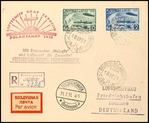 Zeppelin Mail 1931, Polar travel, ... 