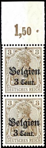 Belgium 3 cent on 3 Pf in of the ... 