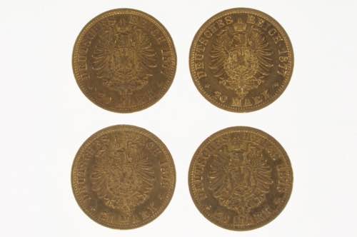 Sammlungen Goldmünzen HAMBURG, 4 ... 