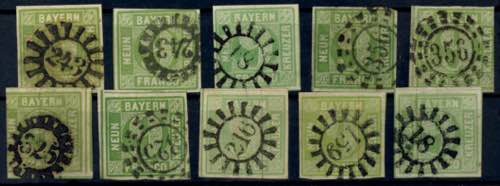 Bavaria 9 kreuzer, green, 10 ... 