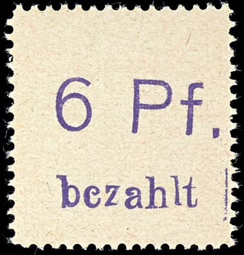 Arnsberg 6 Pf. Fee label without ... 