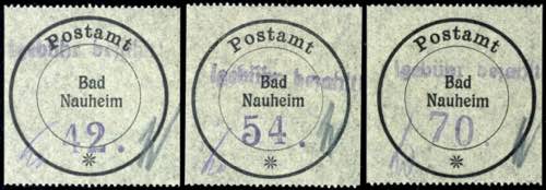 Bad Nauheim 42 Pfg - 70 Pfg postal ... 