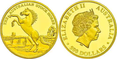 Australia 500 Dollars, 2014, Gold, ... 