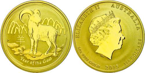 Australia 100 Dollars, Gold, 2015, ... 