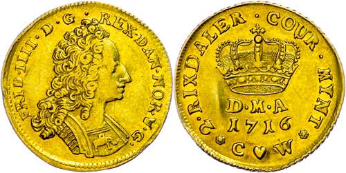 Denmark Kuranz ducat (2 Rixdaler), ... 