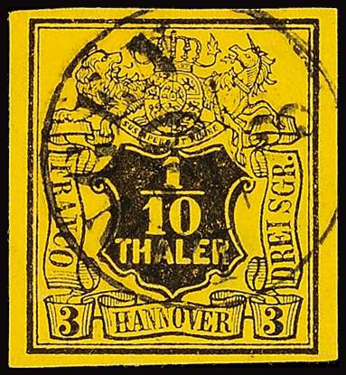Hannover 1/10 Th. a. gelb, ... 