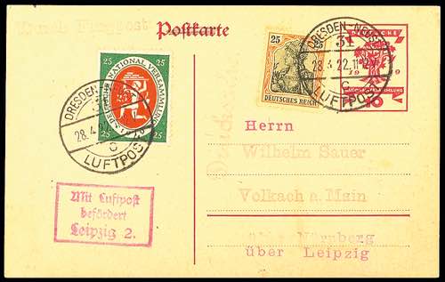Deutsches Reich Luftpost 1922, ... 