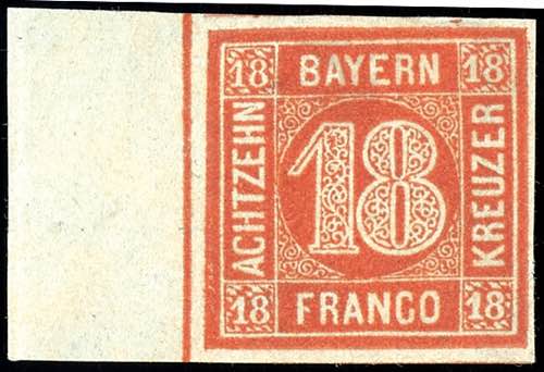 Bayern 18 Kreuzer orangerot, ... 