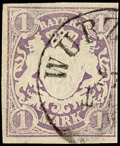 Bayern 1 M. Wappen violett, ... 