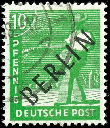 Berlin 10 Pfennig Schwarzaufdruck, ... 