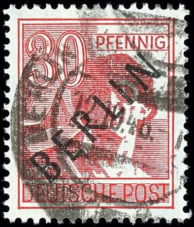 Berlin 30 Pfennig Schwarzaufdruck, ... 