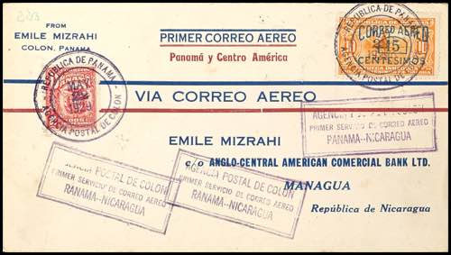 Luftpost 1929, Panama, Erstflug ... 