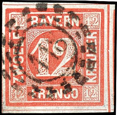 Bavaria 12 kreuzer red, centric ... 