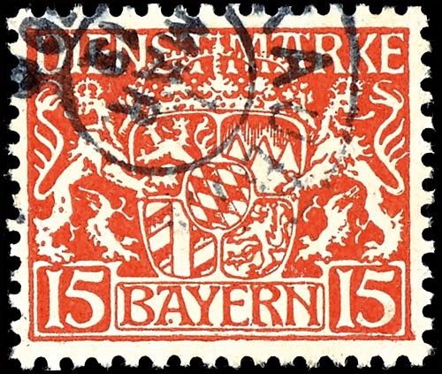 Bavaria Official Stamps 15 Pfg. ... 