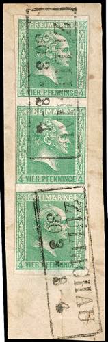 Prussia 4 pennies green, vertical ... 