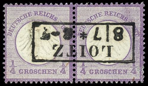 Deutsches Reich 1/4 Gr. violett, ... 