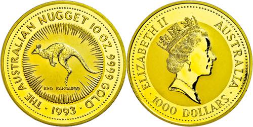 Australia 1000 Dollar, Gold, 1993, ... 