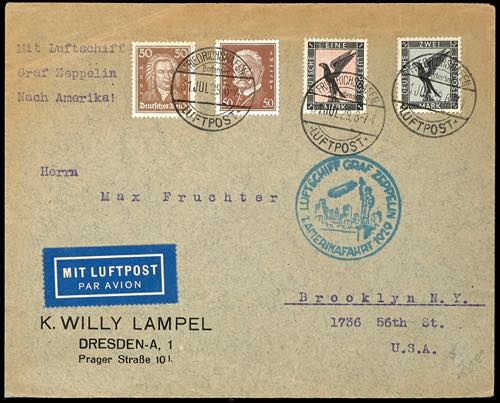 Zeppelin Mail 1929, 1. America ... 