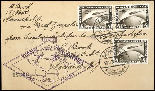Zeppelin Mail 1930, South America ... 